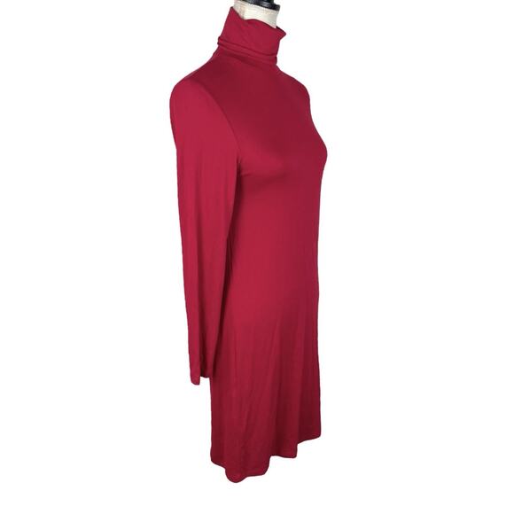 Majestic Filatures Turtleneck Deluxe Teeshirt Dress Pink Rose Passion Size 1 NEW - Picture 3 of 9